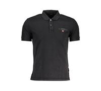 Black Cotton Polo Shirt Logo Embroidery - male - Napapijri - Polo Shirts - Black - M - Tops M