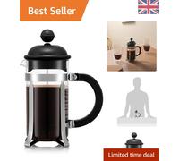 Bodum Caffettiera French Press 0.35 L Black, Chrome, Transparent