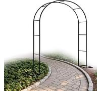 Elegant Black Garden Arch Trellis for Climbing Plants Rose Flower Support Wedding Archway Frame Indoor/Outdoor Use 350cm x 40cm x 220cm Perfect for Patios and Gardens