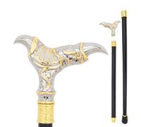 Elegant Black & Gold Bird Head Walking Stick -Gentleman's Cane Decorative Fashion Accessory For Formal Events, Cosplay 95cm(White)