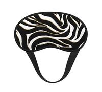 Elegant Black Gold Zebra White Animal Print, Full Eye Covers Light Blocking Eye Masks Blackout Sleep Eye Muffs
