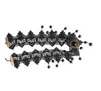 Elegant Black Lace Hairband Pearls Sophisticated Headpiece Halloween Hair Band For Weddings And Parties