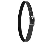 Elegant Black Leather Horse Strap with Smooth Finish for Riding Boots and Spurs - 1 Piece