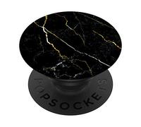 Elegant Black Marble-Look - Black Gold Grey - Simple Modern PopSockets PopGrip: Swappable Grip for Phones & Tablets