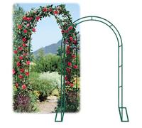 Elegant Black Metal Arched Trellis for Climbing PlantsEasy Assembly Outdoor Garden Arch Perfect for Weddings & Parties EuropeanStyle 280x220x40cm