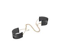 Elegant black metal bdsm handcuffs, Poids 0.068 Kg