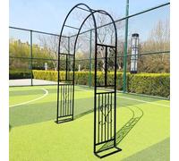 Elegant Black Metal Garden Arch for Climbing Plants Roses & VinesOutdoor Trellis for Weddings Bridal Parties & CeremoniesDurable Iron Decoration