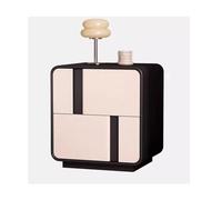Elegant Black Nightstand with Storage Drawers Versatile Bedroom & Living Room Side Table 50x40x50cm (19.7x15.7x19.7in) Modern Design Space Saving Furniture