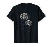 Elegant Black Roses - Gothic Floral Art T-Shirt