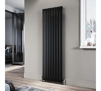 ELEGANT Black Single Panel Radiator 1800 x 544 mm Modern Flat Panel Column Designer Radiator Slim Radiator Tall Upright Central Heating Rad