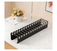 Elegant Black Small Quartz Color Card Display Holder - Marble SampleShelf for Trade Shows Exhibitions and Malls - Stylish Tabletop Stand (Style 2)