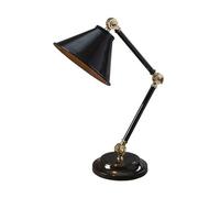 Table Lamp Black & Highly Polished Brass Finish LED E27 60W Bulb d02098