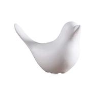 Elegant Black White Ceramic Bird Ornaments for Modern Minimalist Living Room Home Table Decorations (WH1, M)
