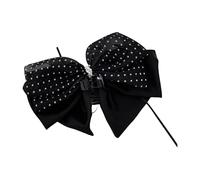 Elegant Black White Dotted Bowknot Hair Clip Claw Clip French Lookings Hair Grip For Women Teens Daily Styling NonSlip Ponytail Holder