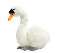 Elegant Black & White Swan Plush Toy Large Small Stuffed Waterfowl Decorative Ornament Bird Lover Gift for Home Nursery(White swan 26cm)