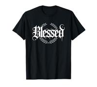 Elegant Blessed Motivational Typography Design with Laurel T-Shirt