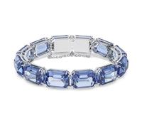 Swarovski Blue Bracelet, Blue Octagon Cut Crystals in a Rhodium Plated Setting, from the Millenia Collection