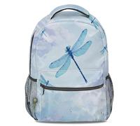 Elegant Blue Dragonfly Dandelion Print Backpack: Stylish Lightweight School Backpack for Students, Travel, Enjoy Nature Art (print 4)