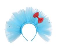 Elegant Blue Mesh Bowknot Headband Dressingup Props Hairband For Cosplay Party Halloween And Themed Event Gathering Mesh Headpiece