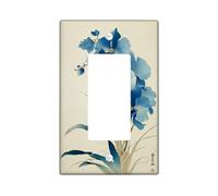 Elegant Blue Orchid Light Switch Cover Plates/Outlet Covers, Spring Floral Design for Home Decor, Thermoplastic Wall Plates, Standard Size Single Rocker