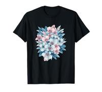 Elegant Blue Pink Floral Orchid Spring Bouquet T-Shirt