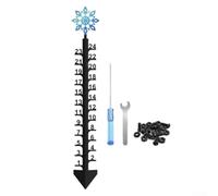 Elegant Blue Snowflake Design Snow Gauge for Winter Garden Decoration