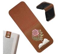Elegant Bookmark Set - Leather Bookmark Holder, Retro Magnetic Design, Decorative Insert | Academic Study Tool for Home Office Work Students Profession