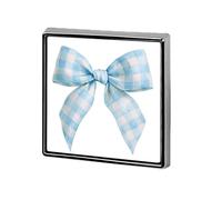 Elegant Bow Pale Blue Ribbon Feminine Aesthetic Unisex Brooches & Pins Square Lightweight Lapel Badge Jewelry for Clothing Shawl Hat