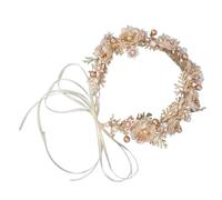 Elegant Braided Golden Leaf Bridal Headband Lightweight Resin Hair Crown Hairband For Weddings And Special Event Handmade Bride Wreath Headpiece