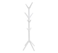 Elegant Brands Hampton White Wooden Freestanding Hat And Coat Stand, Rack, Tree With 8 Hooks