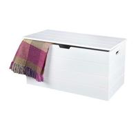 Elegant Brands Seaton White Wooden Storage Chest, Blanket Box, Trunk, Ottoman, Toy Box