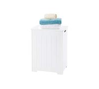 Elegant Brands White Laundry Box Wooden Bathroom Storage Basket Linen Clothes Cabinet 54 x 40 x 30 cm