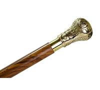 ELEGANT Brass BALL Handle ROSEWOOD Wooden Walking Stick / Cane / Crook