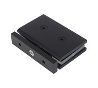 Elegant Brass Glass Bracket For Secure Shower And Glass Wall Installations(Black)