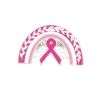 Elegant Breast Cancers Awareness Ribbon Brooch Sweater Lapel Pin for Women and Girls Clothes Decoration Accessories
