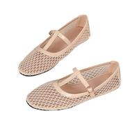 Elegant Breathable Women's Ballet Flats with Lacing, Ideal Slip On Shoes for Everyday Sports, Dance, Travel, Lightweight White Mary Jane Shoes with Low Heel, Practical Closure, Perfect for