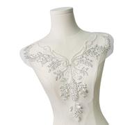 Elegant Bridal Detachable Collar with Embroidery and Shimmering Sequins for Wedding Dresses Formal Attire Luxury Wedding Dress Collar Trim
