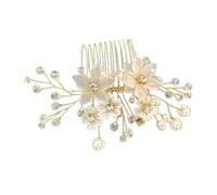 Elegant Bridal Hair Comb With Stylish Pearls And Crystals Accessory For Weddings Supplies And Special Occasions