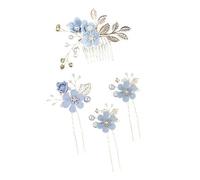 Elegant Bridal Hairpins with Flower Design and Crystal Decors for Wedding Ceremony and Special Occasion Gathering Props Bridal Hairpins for Formal Event