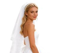 Elegant Bridal Veil with Hair Accessories, Romantic Design for Wedding Wardrobe, Perfect for the Bride, High-Quality Materials, Versatile Accessory for the Big Day