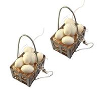 Elegant bright blue delicate small egg earrings portable for women who love Easter themed accessories
