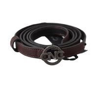 Elegant Brown Leather Belt with Rustic Hardware - female - Costume National - Belts - Brown - ONE SIZE - Accessories ONE SIZE