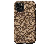 Elegant Brown Monochrome Floral Pattern Case for iPhone 11 Pro