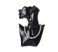 Elegant Bust Resin Display Stand Matte Mannequin Neck Form Organizer | Necklace Earring Holder