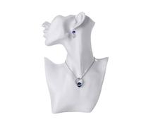 Elegant Bust Resin Display Stand Matte Mannequin Neck Form Organizer | Necklace Earring Holder