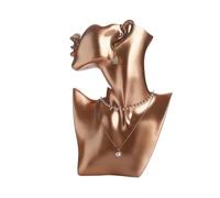Elegant Bust Resin Display Stand Matte Mannequin Neck Form Organizer | Necklace Earring Holder