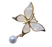 Elegant Butterfly Brooch With Pearls Designs Dripping Waterdrops Shape Alloy Materials For Women Fashion Accessory Elegant Alloy Brooch