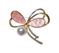 Elegant Butterfly Brooch With Pearls Designs Dripping Waterdrops Shape Alloy Materials For Women Fashion Accessory Alloy Pearls Pin