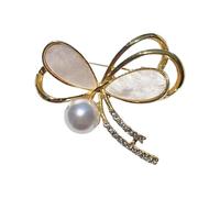 Elegant Butterfly Brooch With Pearls Designs Dripping Waterdrops Shape Alloy Materials For Women Fashion Accessory Butterfly Pearls Brooch