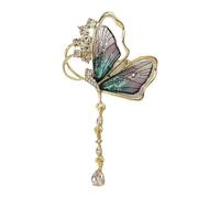 Elegant Butterfly Brooch With Tassels Designs Dripping Waterdrops Shape Alloy Materials For Women Fashion Accessory Butterfly Tassels Brooch